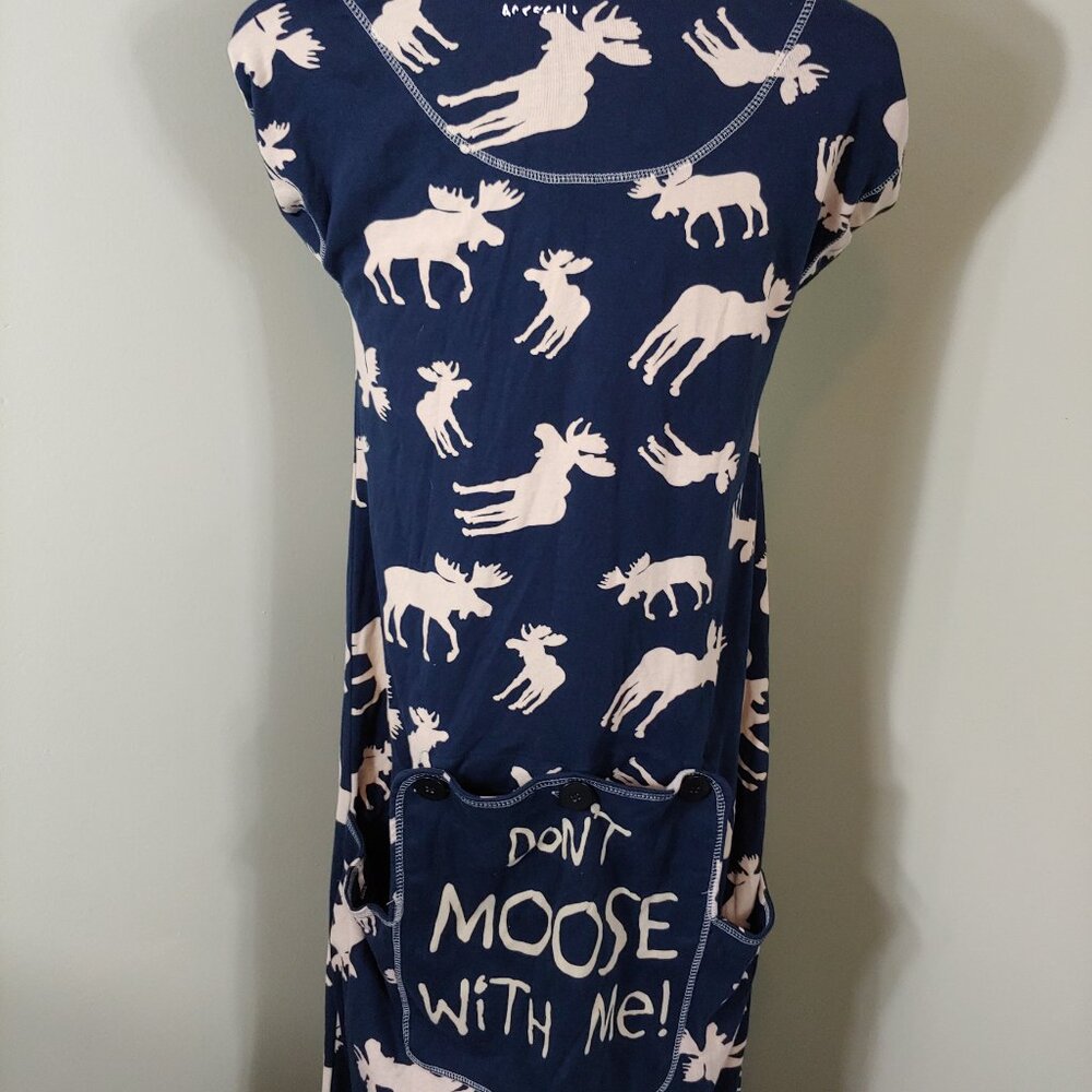 Lazy One Xl Don't Moose With Me Blue & White 1 Pc… - image 6